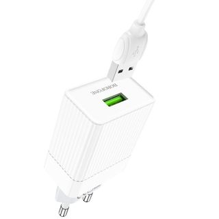 Bộ Cóc Cáp Sạc Nhanh QC3.0 BA47A Borofone Cổng Micro-USB EU