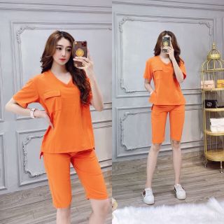 BỘ THUN LỬNG TIM CAO CẤP Freesize dưới 57kg. Chất thun cotton đẹp lắm ạ! Form siêu chuẩn! ẢNH CHỤP THẬT. NO