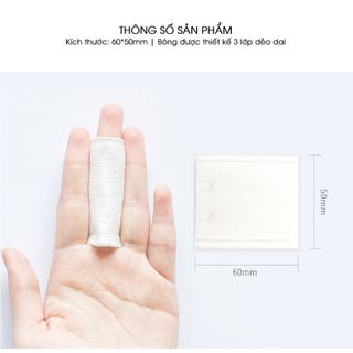 Bông Tẩy Trang Ba Lớp COTTON Mềm Mịn Dai 222 miếng P03N