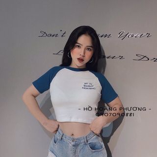 Áo thun gân thêu chữ. Free size dưới 50kg