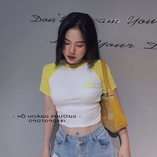 Áo thun gân thêu chữ. Free size dưới 50kg