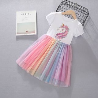 Đầm công chúa kỳ lân cho bé gái lớn, size đại, từ 15-45kg - kèm ảnh thật