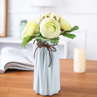 Bình gốm cắm bông có nơ-fgfgg