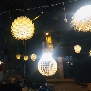 Đèn gỗ dáng bóng đèn, đèn quả bóng đèn