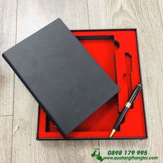 Sổ Tay Bìa Da in Dập logo giá rẻ làm quà tặng Doanh nghiệp