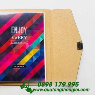 Sổ Tay Bìa Da in Dập logo giá rẻ làm quà tặng Doanh nghiệp