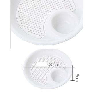 Combo 2 Khay Đĩa Có Khay Thoát Nước Kèm Chén Nước Chấm