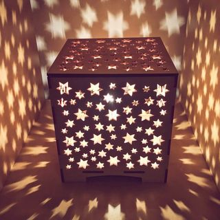 Hộp đèn ngủ DIY hộp gỗ 001