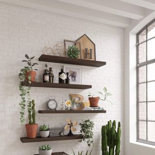 Kệ gỗ trang trí treo tường rộng 60cm x sâu 15cm dày 1,7 ( GIÁ XƯỞNG)