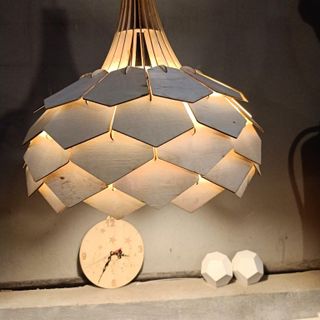Đèn Gỗ DIY dáng Hoa Lài