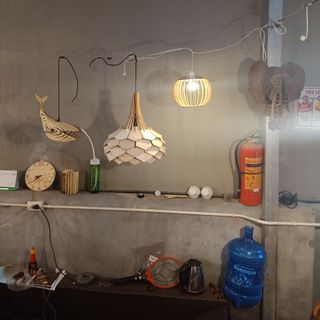 Đèn Gỗ DIY dáng Hoa Lài