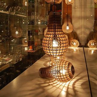 Đèn gỗ dáng bóng đèn, đèn quả bóng đèn