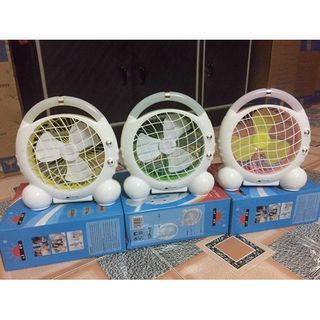 Quạt Sạc Tích Điện 2in1 Có Đèn Pin Mini Fan JR-5500