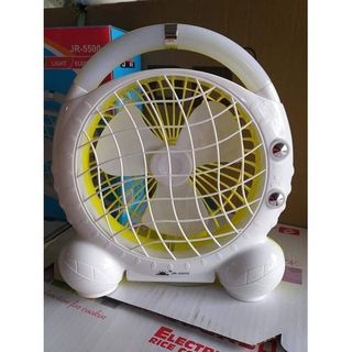 Quạt Sạc Tích Điện 2in1 Có Đèn Pin Mini Fan JR-5500