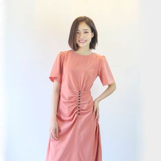 Đầm nút tùng-D005 giá sỉ