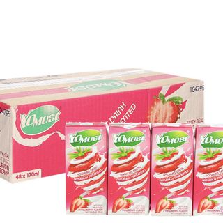 Sữa chua uống Yomost Dâu hộp 170 ml Thùng 48 hộp giá sỉ