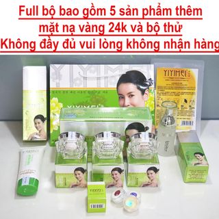 Yiyimei , Mỹ phẩm trắng da, trị nám, tàn nhang yiyimei 5in1 (phải bao gồm bộ thử và mặt nạ vàng 24k) giá sỉ