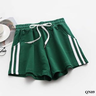 Quần short nữ vải cotton mềm mại, giá xả kho, MÀU XANH