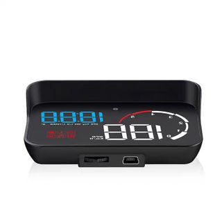 Thiết bị hiển thị tốc độ ô tô HUD M10, hiện đồng hồ thời gian, mức tiêu hao nhiên liệu