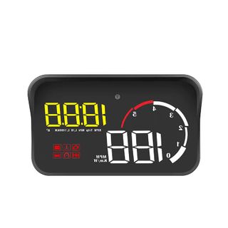 Thiết bị hiển thị tốc độ ô tô HUD M10, hiện đồng hồ thời gian, mức tiêu hao nhiên liệu