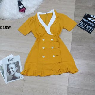 Đầm xòe viền màu
