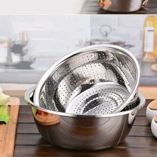 Sét 5 chậu kèm rổ inox
