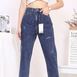 Quần Boyfriend dáng thụng cạp cao