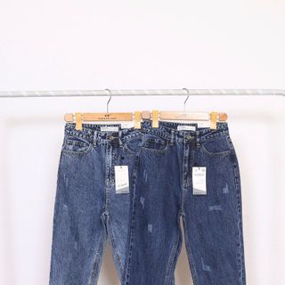 Quần Boyfriend dáng thụng cạp cao