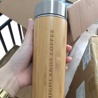 Bình Giữ Nhiệt Gỗ in khắc logo làm quà tặng