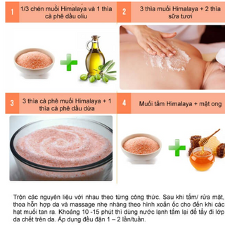 Muối Tắm Himalaya từ Paskitan 1kg, tẩy tế bào chết, trị viêm da, dưỡng mềm mịn da