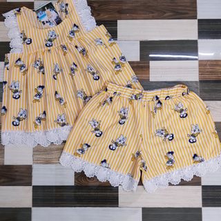 Đồ bộ Pijama lụa VN cao cấp Donald quần đùi 2020 giá sỉ, giá bán buôn giá sỉ