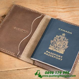 Ví Da - Ví Đưng passport in khắc logo làm quà tặng