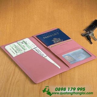 Ví Da - Ví Đưng passport in khắc logo làm quà tặng