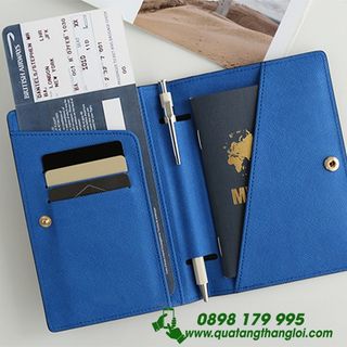 Ví Da - Ví Đưng passport in khắc logo làm quà tặng