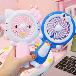 Quạt tích điện cầm tay kèm đèn