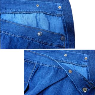 Váy Chống Nắng Dạng Quần Có Ống Jean Trơn Nút Bấm