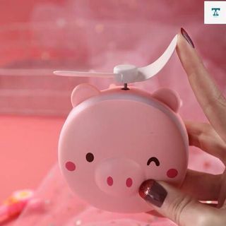 Quạt mini cầm tay con heo