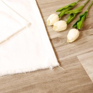 Quần ống rộng đen trắng tua rua