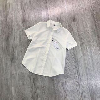Sơmi Uni nẹp cúc ngắn tay
