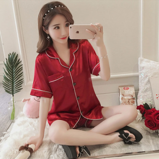SET PIJAMA LỤA - ÁO CỘC QUẦN ĐÙI - THỜI TRANG CAO CẤP