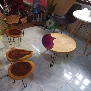 Bàn cafe, bàn trà gỗ Me Tây