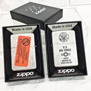 Bật Lửa ZIPPO Mỹ, Bật Lửa ZIPPO USA U.S (Không Quân Mỹ) Màu Bạc Cổ Điển Xài Xăng Có Tem Đỏ