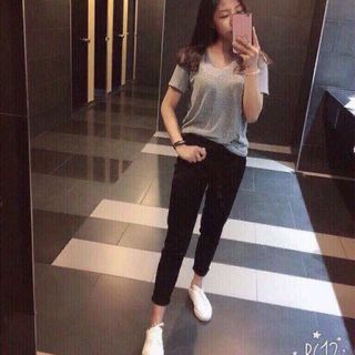 Quần jeans Boyfriend chun cạp