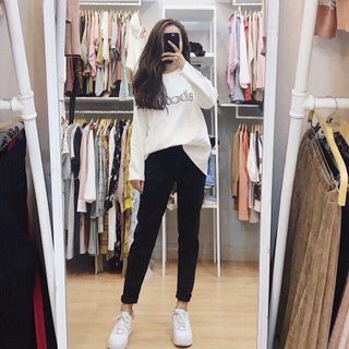 Quần boyfriend đen