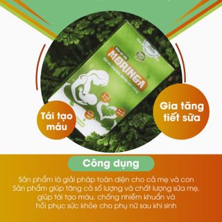 VIÊN LỢI SỮA MORINGA - Đặc Trị Ít Sữa, Mất Sữa - Tặng kèm Ngũ cốc 20 loại hạt 200gr