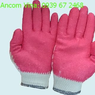 Găng tay phủ cao su đỏ