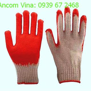 Găng tay phủ cao su đỏ