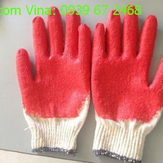 Găng tay phủ cao su đỏ