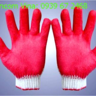 Găng tay phủ cao su đỏ