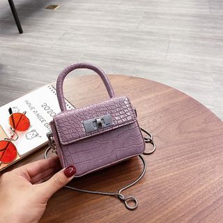 Túi đeo chéo mini dập vân da rắn phong cách thanh lịch D832